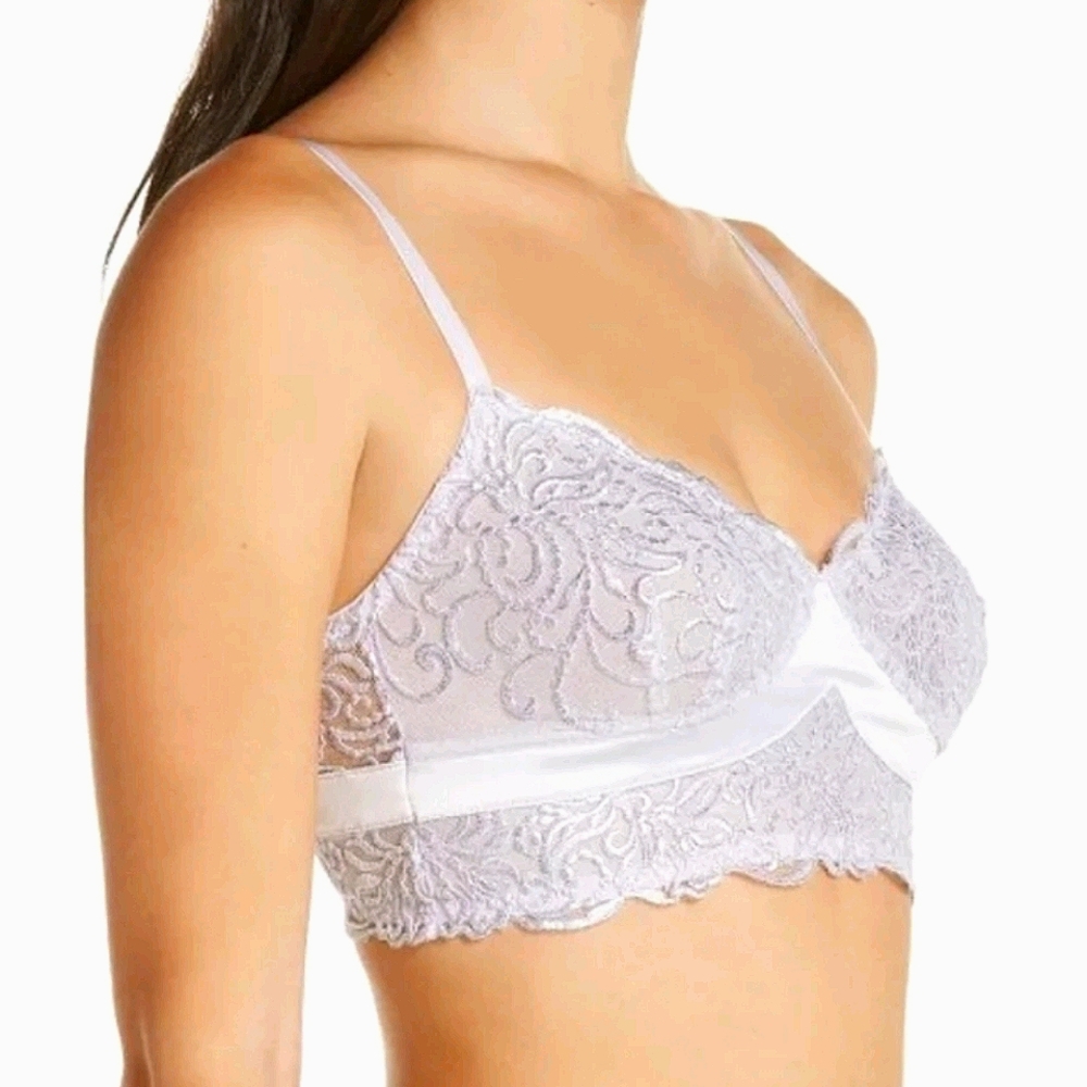 NWT-FREE PEOPLE Evelina Cloudy Lavender Lace Brale - Picture 3 of 10